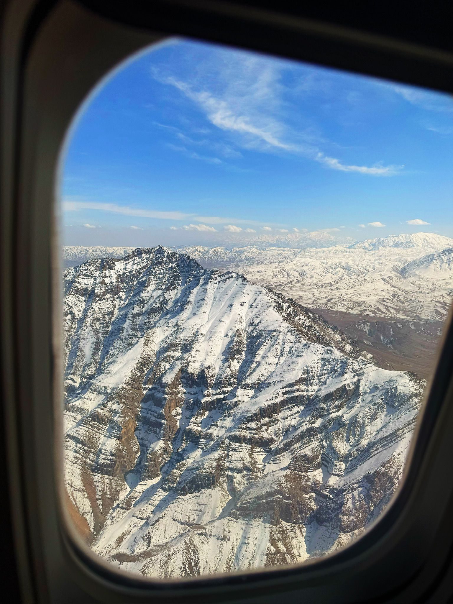 Looking out over Afghanistan from a car window
