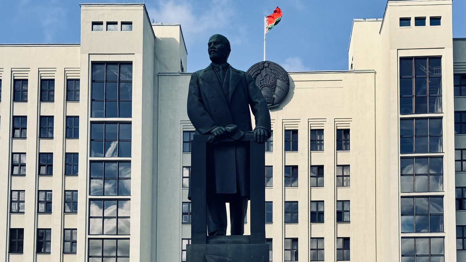The Lenin statue outside Government House, Minsk