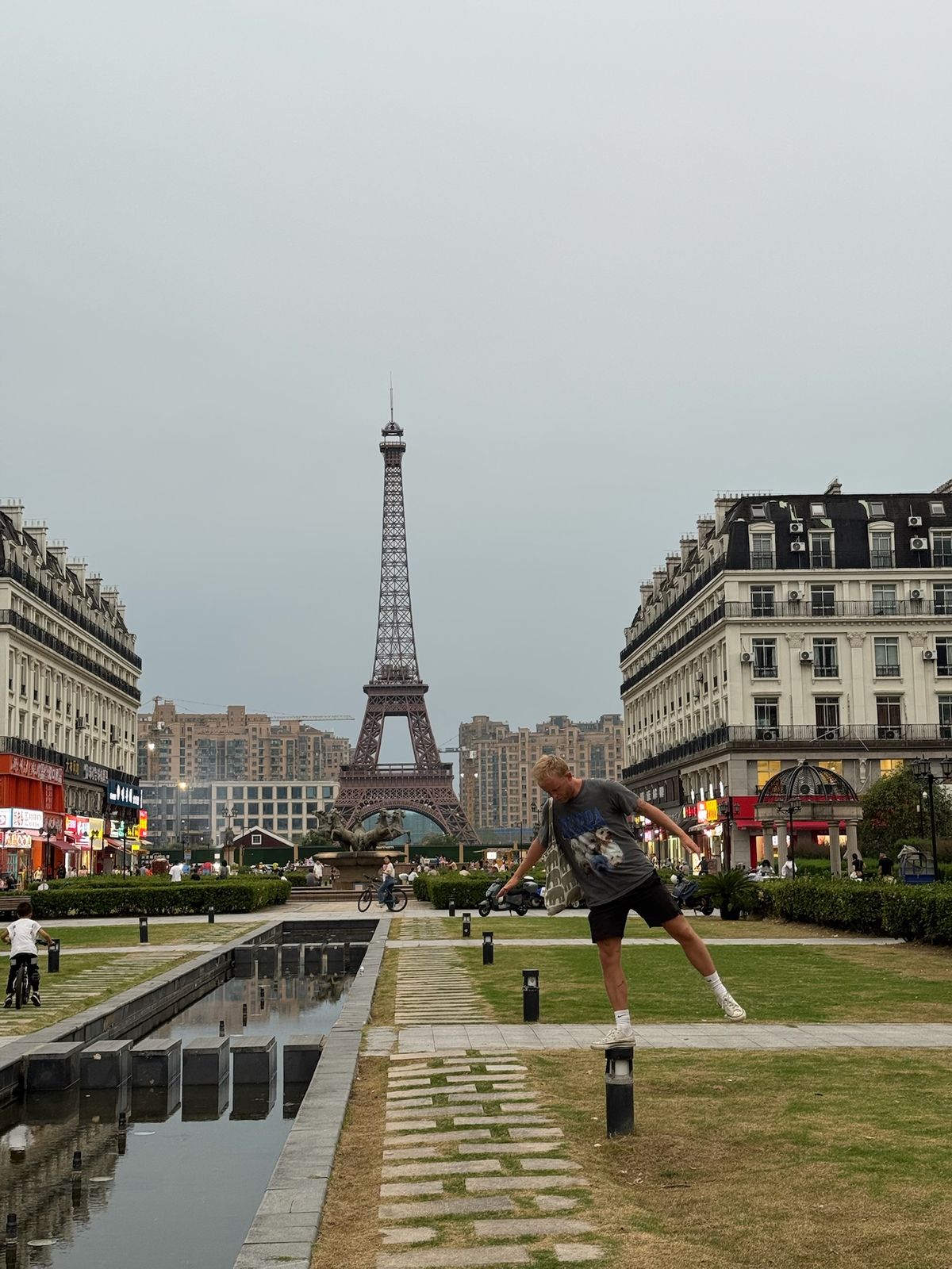 The replica Eiffel Tower at Tianducheng, China's fake Paris
