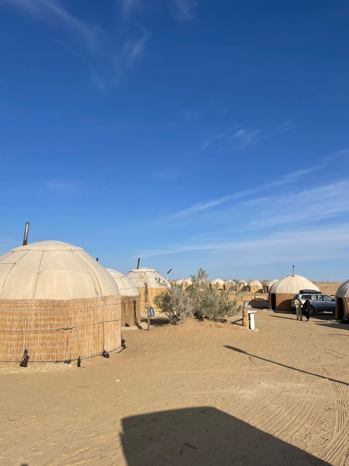 Yurt camp in the Garagum Desert, Derweze